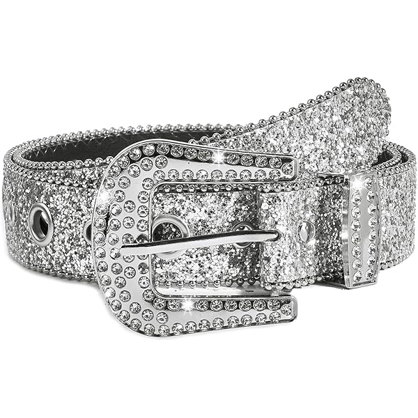 Embellished Silver Clear Rhinestone Diamanté 5 Row Chain Link Adjustable Belt AB Rainbow Diamanté Chain Link Belt , Adjustable to 102cm - Etsy main image 4