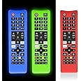 [3 Pcs] Protective Cover for Samsung TV Remote, Silicone Protective Case Compatible with Samsung Smart TV Remote BN59-01301A Bn59-01315A Bn59-01199F [Light Weight/Anti Slip/Shock Proof/Glowing]