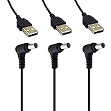 SN-RIGGOR 3-Pack 3.3ft USB to 5.5 mm 2.1 mm 5 Volt
