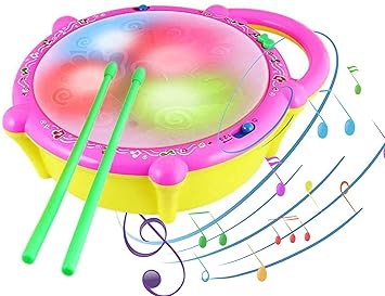 Spanking Flash Drum with 3D Lights and Musical Toys (2 Year)