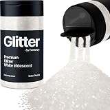 Hemway White Iridescent Glitter Shaker 130g Extra Chunky Privacy Glitter view 1