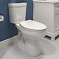 HOROW 17 Inch Tall Toilet, Two-Piece Elongated Toilet with ADA Comfort Chair Height Seat, Powerful 1.1/1.6 GPF Dual Flush, 12" Rough In High Bowl for Seniors, White