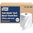 Tork Matic Soft Hand Towel Roll, White, Premium, H1, Quick-Absorbing, Long-Lasting, Thick 2-Ply, 6 Rolls x 575 ft, 290096