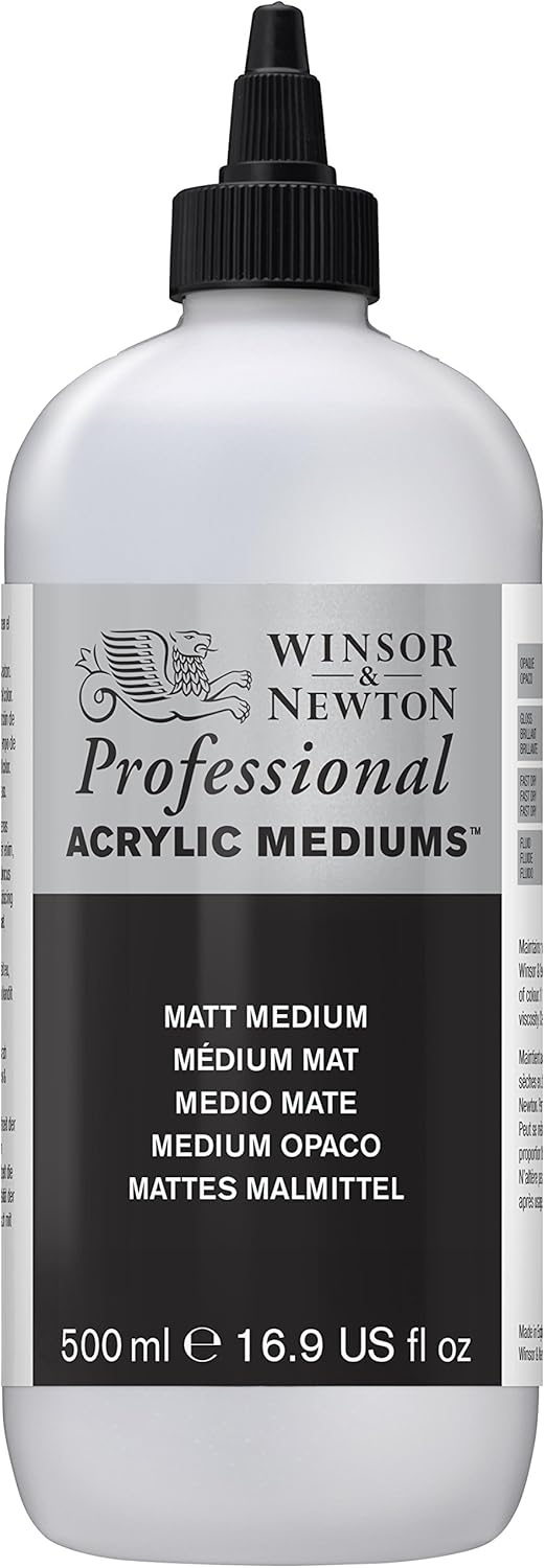 WN Acrylic Matt Medium 500 ml, ACFAMM500 WN 3050936, transparent, 500 ml (Pack of 1)