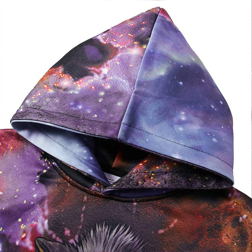 RAISEVERN novità Felpe Halloween 3D Stampato a Maniche Lunghe Felpa Pullover per Ragazzi e Ragazze S-XL