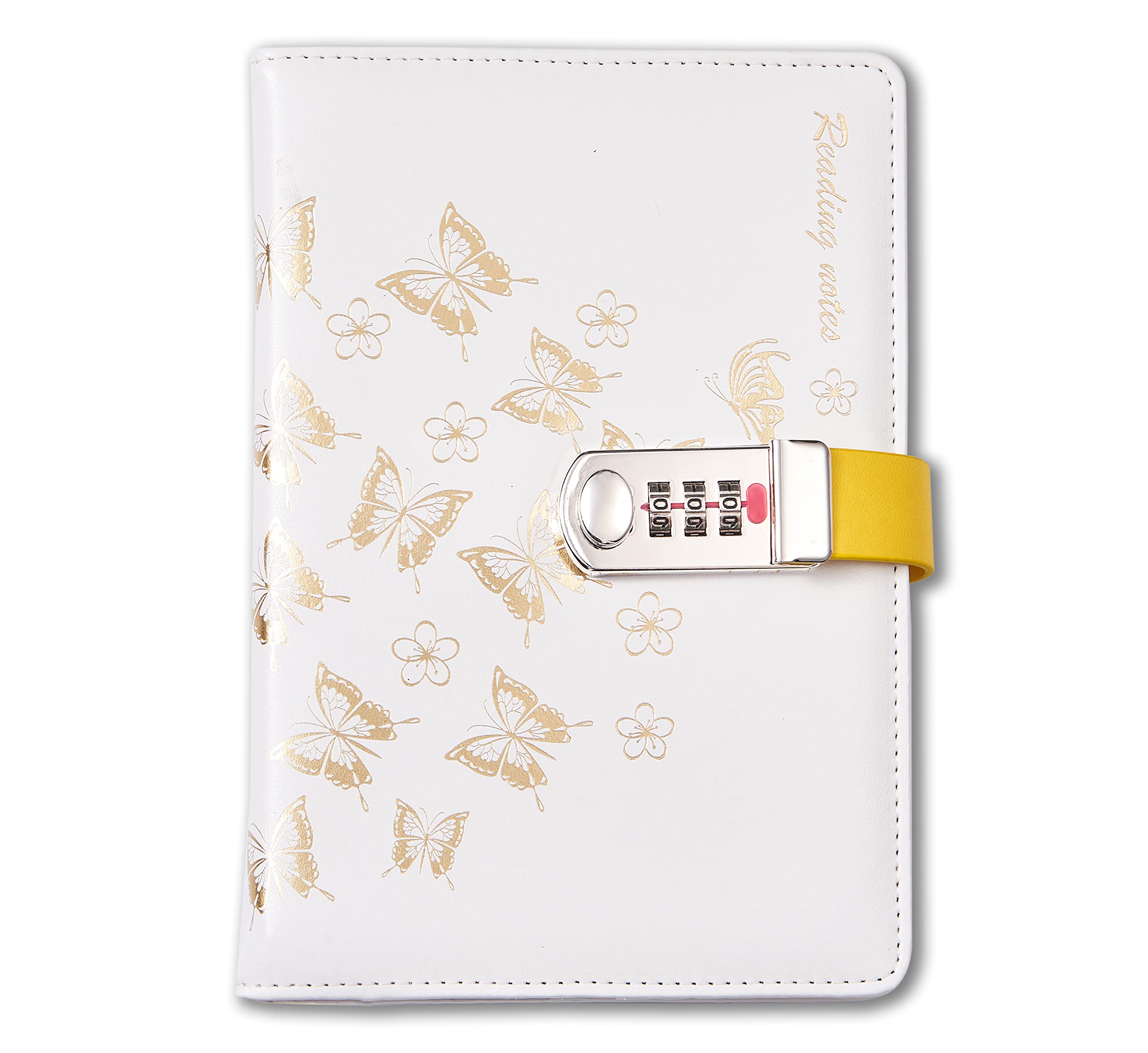 Auvier Creative Leather Diary with Combination Lock, A5 Secret Password Notebook Journal Digital Locking Diary Notepad Handbook Sketchbook Daily Planner Agenda, Travel Diary Organiser, 145x215mm