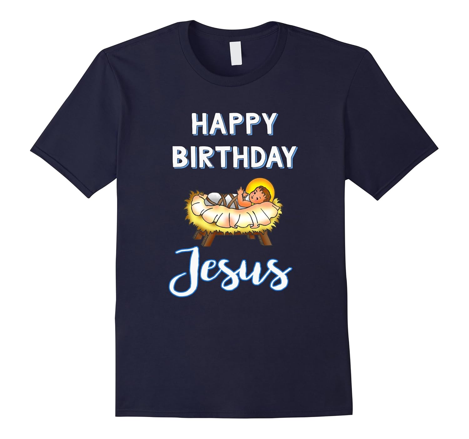 Happy Birthday Jesus Shirt Funny Christmas Christian T-Shirt-Rose