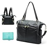 Diaper Bag Tote Mominside Leather Diaper Bag Backpack for Mom Dad Large Travel Diaper Tote Baby Bag for Boys Girls with 4 Ins