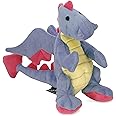goDog Bubble Plush Dragons Squeaky Dog Toy, Chew Guard Technology - Periwinkle, Small