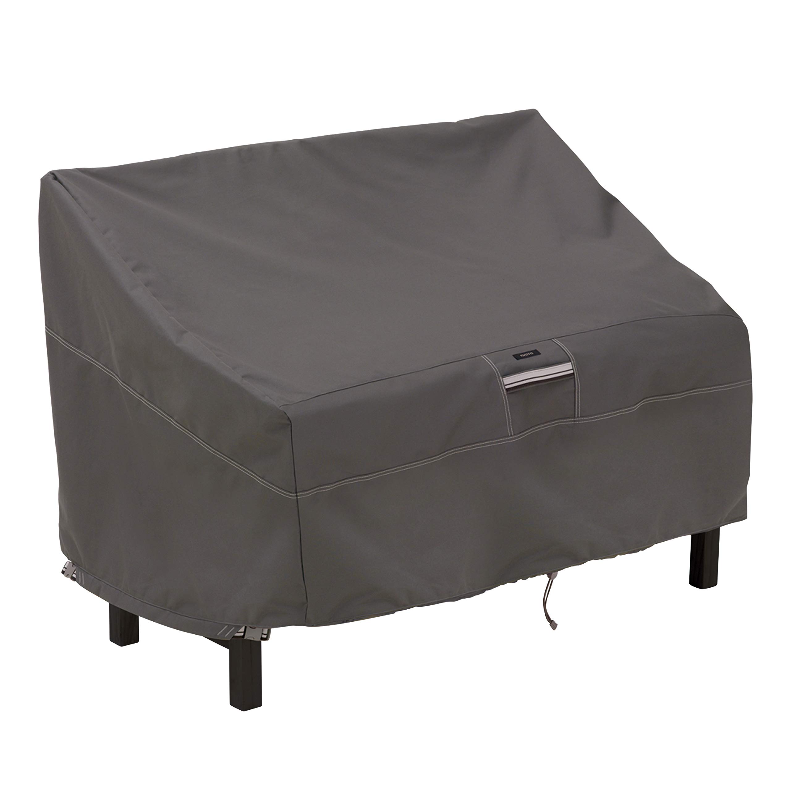 Classic Accessories 55-164-015101-00 Ravenna Patio Bench Cover 25.4x43.18x6.35 cm, Dark Taupe/Mushroom/Espresso