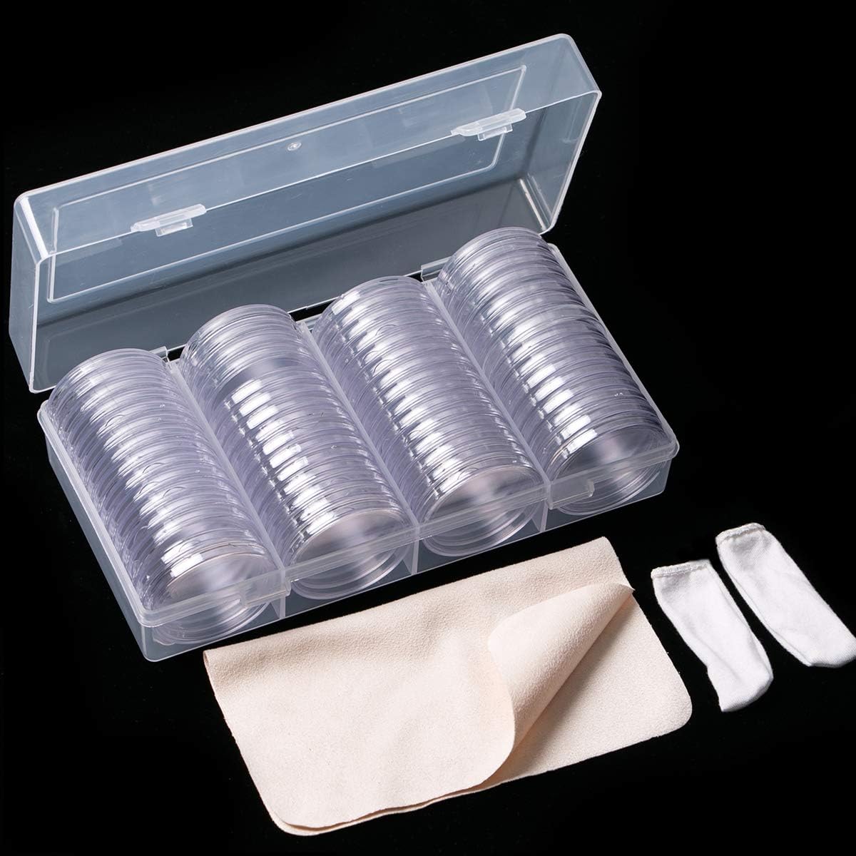 60 Pieces 41mm Coin Holder Silver Eagles Coin Capsules