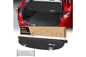 Nilight Trunk Cargo Cover for Mazda CX-5 2017 2018 2019 2020 2021 2022 2023 2024 2025, Retractable Security Shade Rear Cargo Cover, with Trunk Storage Net, 1-Pack
