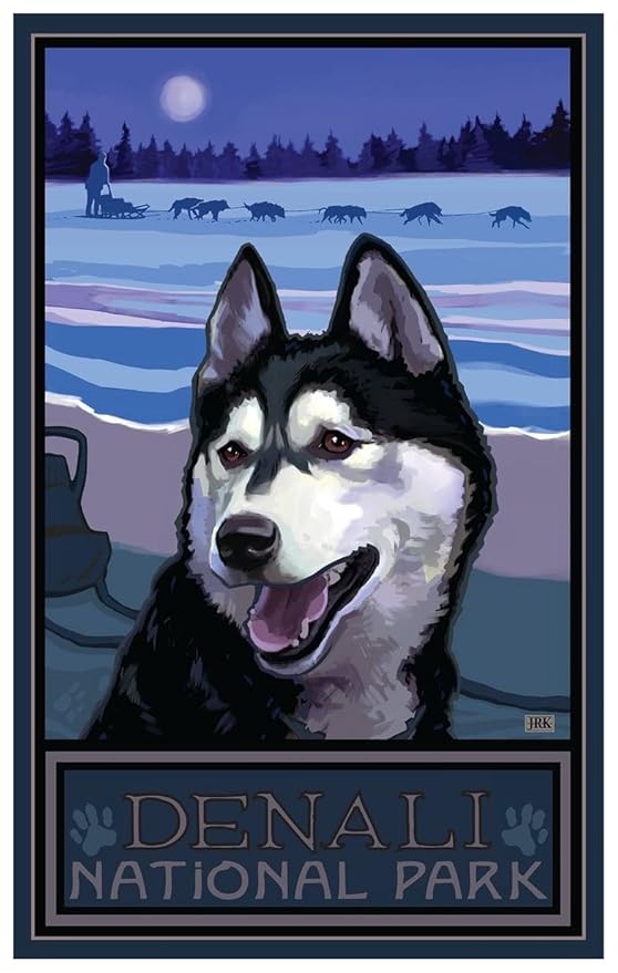 Denali National Park Sled Dog Heritage Travel Art Print Poster By Joanne Kollman 12 X 18 Https Images Animal Wall Art Decor Dog Sledding Animal Wall Art