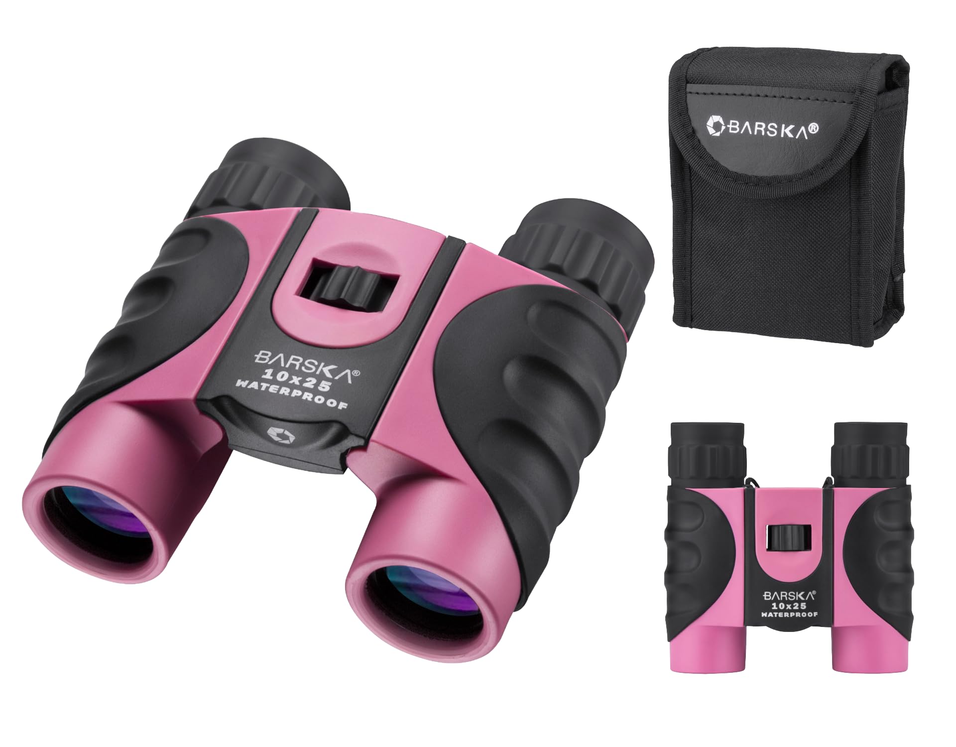 Barska BA-AB12418 Waterproof Binocular - Pink/Black,10x25mm