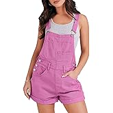 ANRABESS Overalls for Women Denim Shorts Overalls 2026 Summer Casual Loose Fit Adjustable Rompers Jean jumpsuit Bib Shortalls