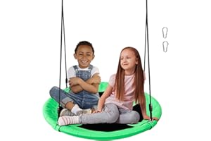 AOBOTE Saucer Swing for Kids - 40 Inch Outdoor Tree Swing with 660 lb Weight Capacity, 900D Oxford Waterproof Fabric and Hooks