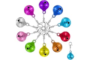 VIN BEAUTY 10 Pcs Bell for Dog Collar Pet Cat Dog Collar Bells with Loud Crisp Sound Small Round Small Pets Pendant Pet Bell Gift Charms Anti-Lost Training Bells for Collars Suitable for Pets Pendant Accessories