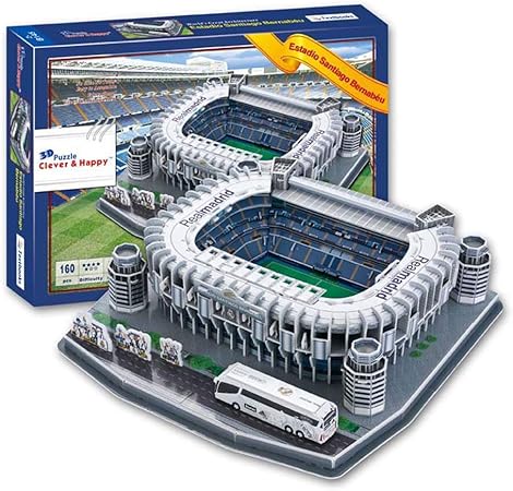 Mankvis 3d Puzzle Estadio Santiago Bernabeu Stadion Model Real Madrid Stadion Modell Fussballfan Souvenir Kind Geschenk Amazon De Kuche Haushalt