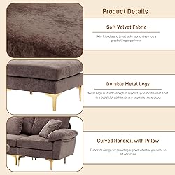 Wrofly U-Shaped Sectional Sofa Couch, 114" Comfy
