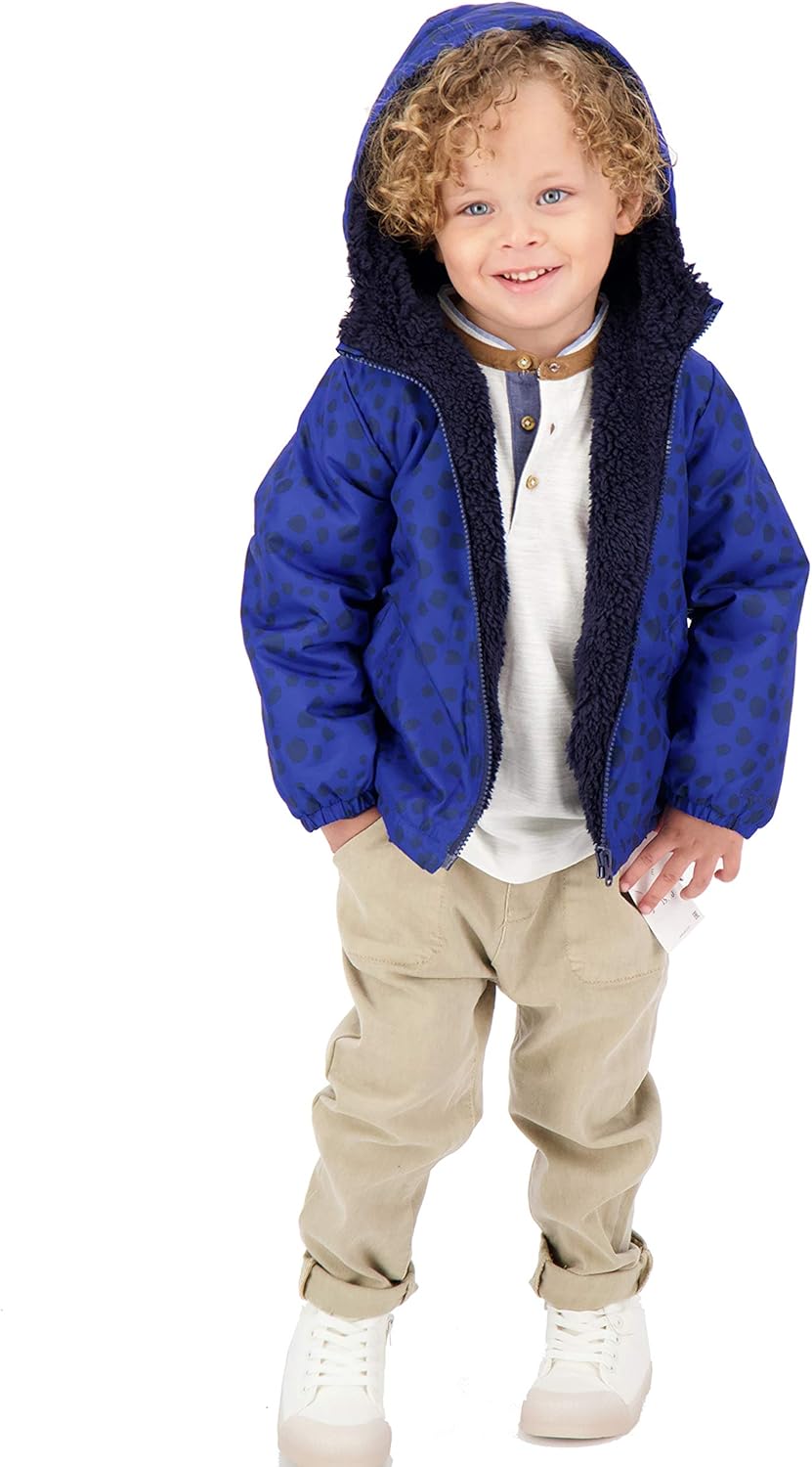 KIKO & MAX boys Midweight Rain Resistant Converts to Pillow Jacket Coat: Clothing
