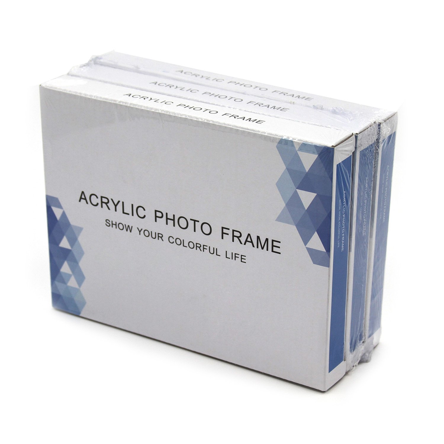 Marco de Fotos, 10x15cm Magnético Acrílico Imágenes Marcos, Capacidad para 4 X 6 Pulgadas Imágenes, 10 + 10 mm de Grosor sin Marco Escritorio Postal Pantalla - Transparente (10 x 15 CM Paquete de 3)