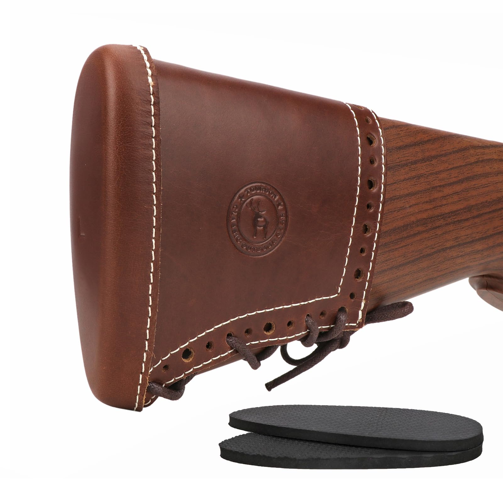 TOURBN Genuine Leather Recoil Pads for Shotgun Rifle Gun Stock Pad Adjustable Buttstock Cover