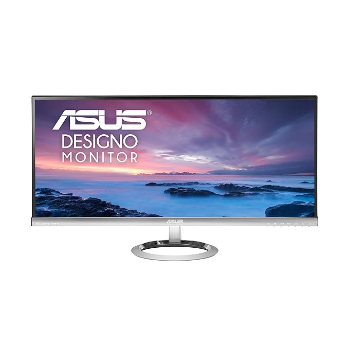Asus MX299Q 73,7 cm (29 Zoll) Monitor (21:9 Ultra-wide QHD, DVI, HDMI, DisplayPort, 5ms Reaktionszeit) silber