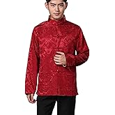 Chinese Traditional Tai Chi Uniform Long Sleeve Top Kungfu Shirt Tang Suit for Men