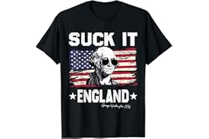 FUNNY 4TH OF JULY MERCH FOR MEN & WOMEN Suck It England Funny 4th of July George Washington 1776 T-Shirt
