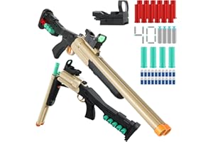 L-LAN- Toy Gun Shell Ejection Toy Rifle Lever Action Shotgun Toy Soft Bullet Foam Dart Blasters with Scope