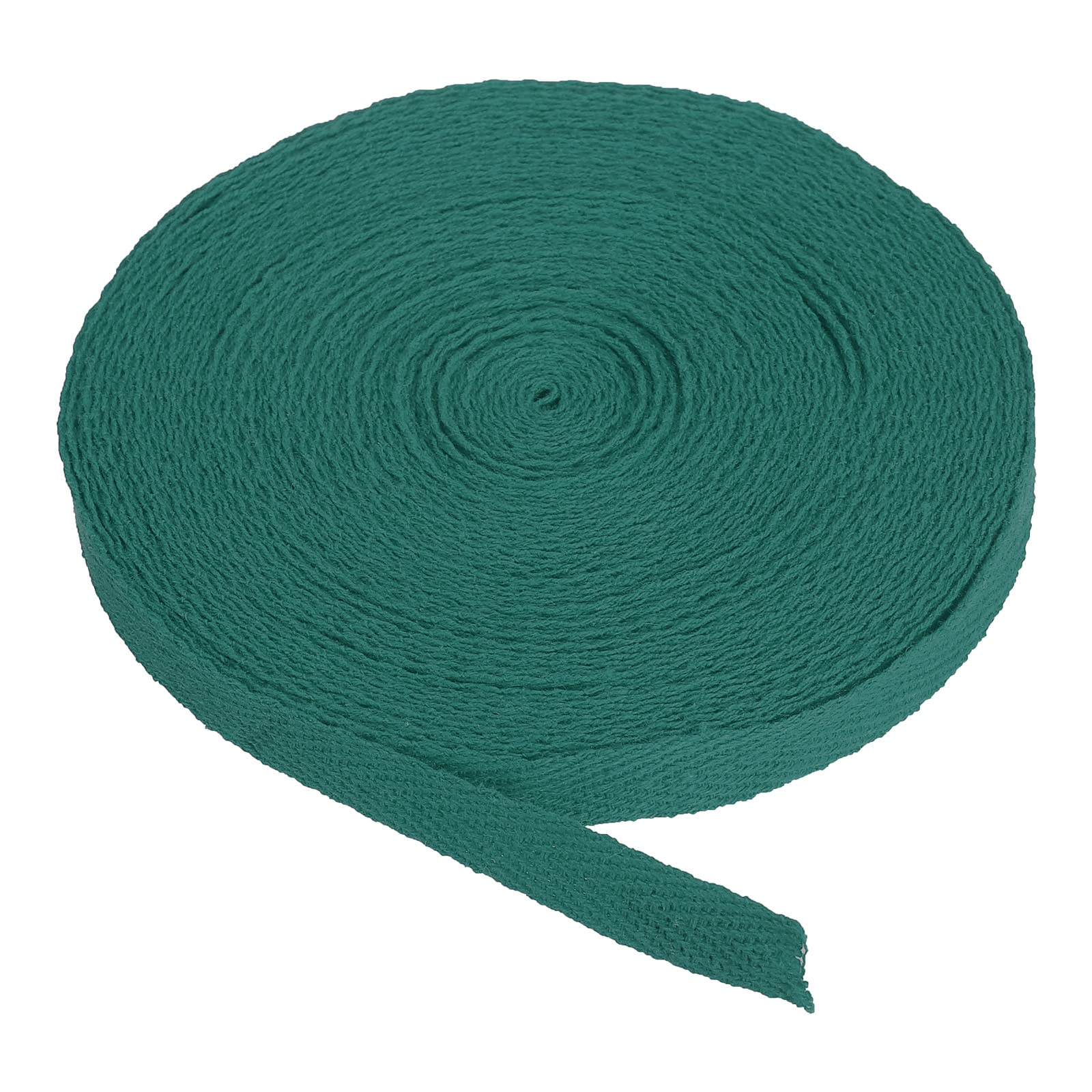 PATIKIL Cotton Twill Tape 10mm(3/8") 10 Yards 100% Cotton Ribbon Bias Binding Tape Herringbone Webbing Trim for Sewing Gift Wrapping Craft DIY Dark Green — image 1