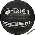 AND1 Xcelerate Rubber Basketball: Official Regulation Size 7 (29.5") - Deep Channel Construction Streetball, Made for Indoor Outdoor