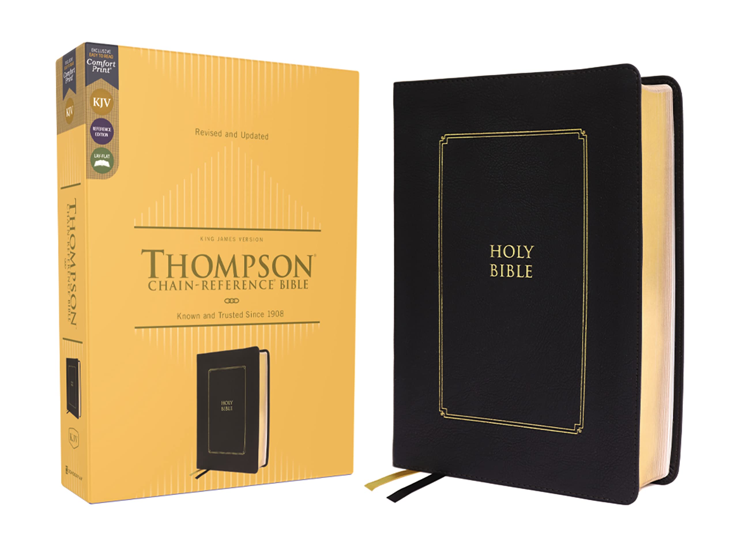 KJV, Thompson Chain-Reference Bible, Leathersoft, Black, Red Letter, Comfort Print KJV, Thompson Chain-Reference Bible, Leathersoft, Black, Red Letter, Comfort Print Imitation Leather