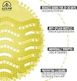 AZEAM Urinal Screens Deodorizer 10 Pack Lemon Scent Anti Splash Mats view 4
