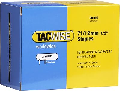 Tacwise 0370 Type 71 12mm Galvanised Upholstery Staples Pack 20,000