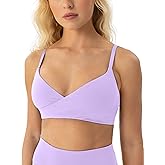 PAVOI ACTIVE Cross-Over Sports Bra for Women - Low Support Adjustable Cami Straps Cross Front Workout Yoga Bras - FlexFlow