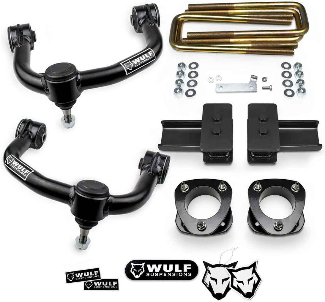 WULF 3" Front 3" Rear Lift Kit with Control Arms compatible with 2004-2020 Ford F150 4X4