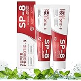SP8 Probiotics Whitening Toothpaste, SP8 New Upgraded Fluoride-Free & Probiotic-Infused Formula, Ultra Fresh Mint for Deep Cleaning & Long-lasting Fresh Breath,4.23oz-2-Pack