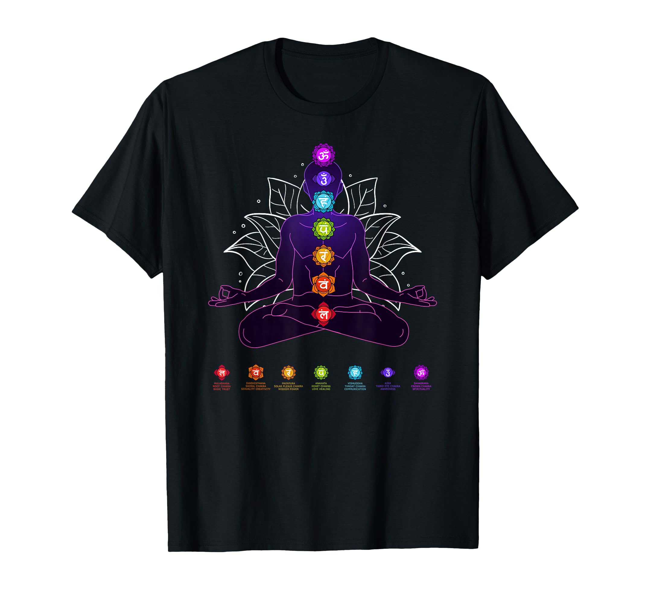 Yoga Chakra Spiritual Body System Meditation T-Shirt