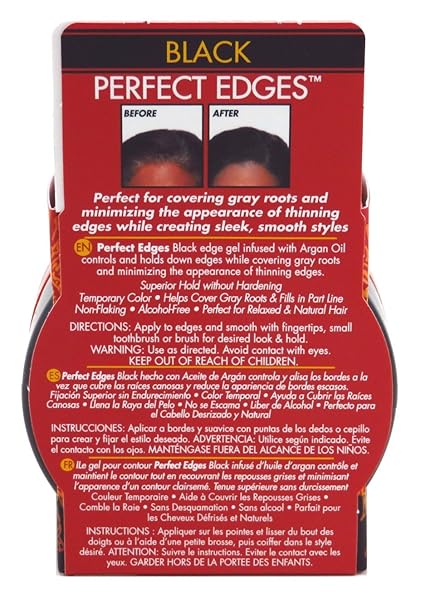 CREME OF NATURE ARGAN OIL PERFECT EDGES BLACK 2.25 OUNCE