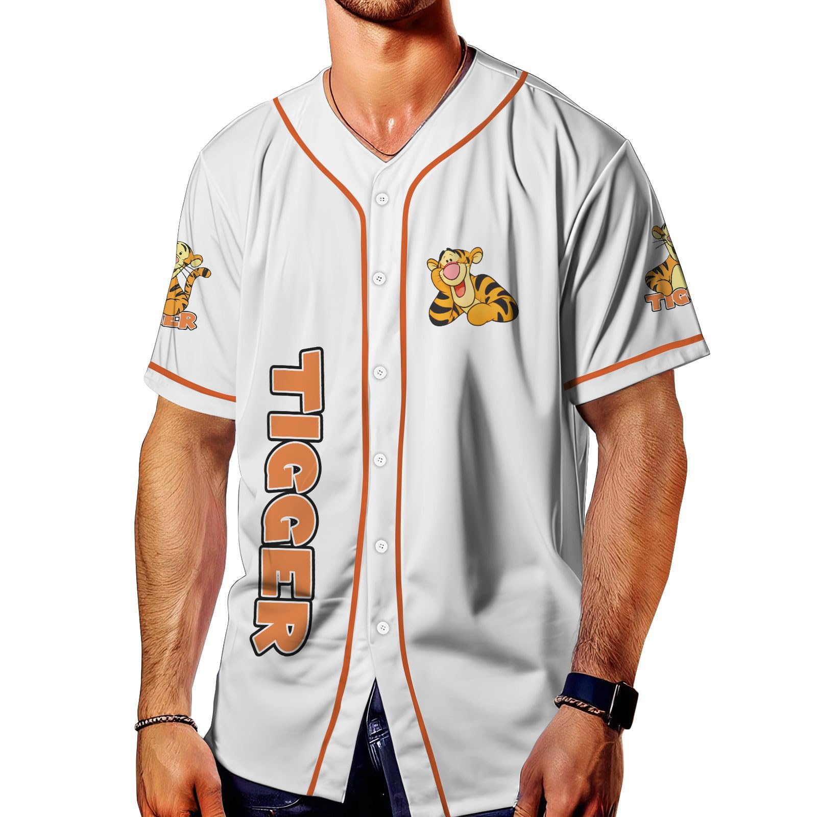 Photo 1 of fat mummy Cute Alien Baseball Jersey, Movie Character Jersey Button Down Shirt, Birthday Gifts for Cartoon Lovers