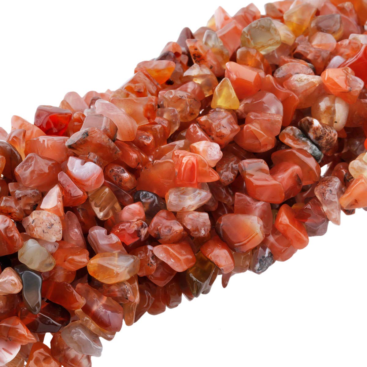 KYEYGWO Irregular Tumbled Chip Beads Strands 5-8mm Drilled Semi Precious Stones for Jewellery Making DIY Art Craft