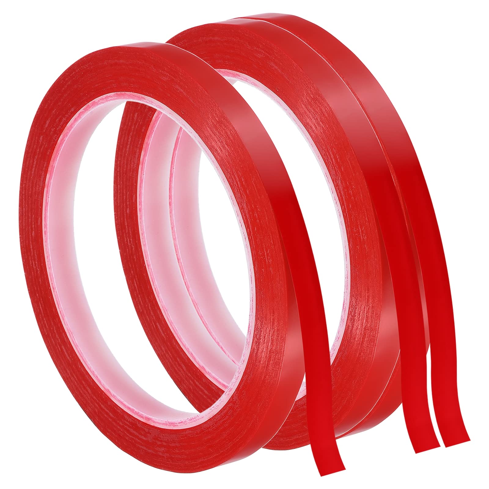 PATIKIL Whiteboard Tape 8mm X 66m, 3 Pack Thin Dry Erase Tape for Graphic Chart Marking DIY Art, Red