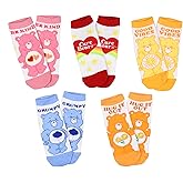 Mad Engine Care Bears Socks Women's 5-Pack Care Bear Personalities Mix and Match Adult No-Show Ankle Socks