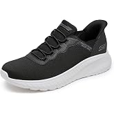 Skechers Men's Bobs Squad Chaos Daily Hype Sneaker | Casual Shoe, Heel Pillow, No Tie Fit, Hands Free Slip-Ins, Vegan, Memory Foam, Machine Washable