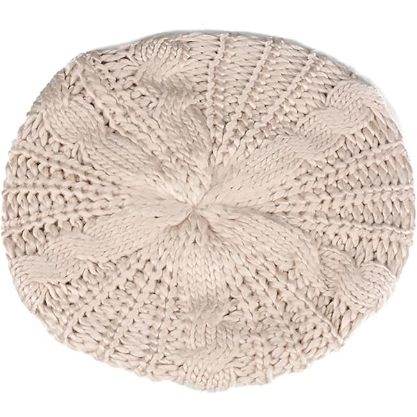 Knitted French Beret Hat Soft Thin Beret Hat Slouchy Loose 