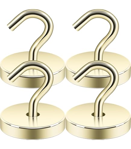 WUDIME Lot De 8 Crochets Magnétiques Pivotants De 11,3 Kg, Crochets