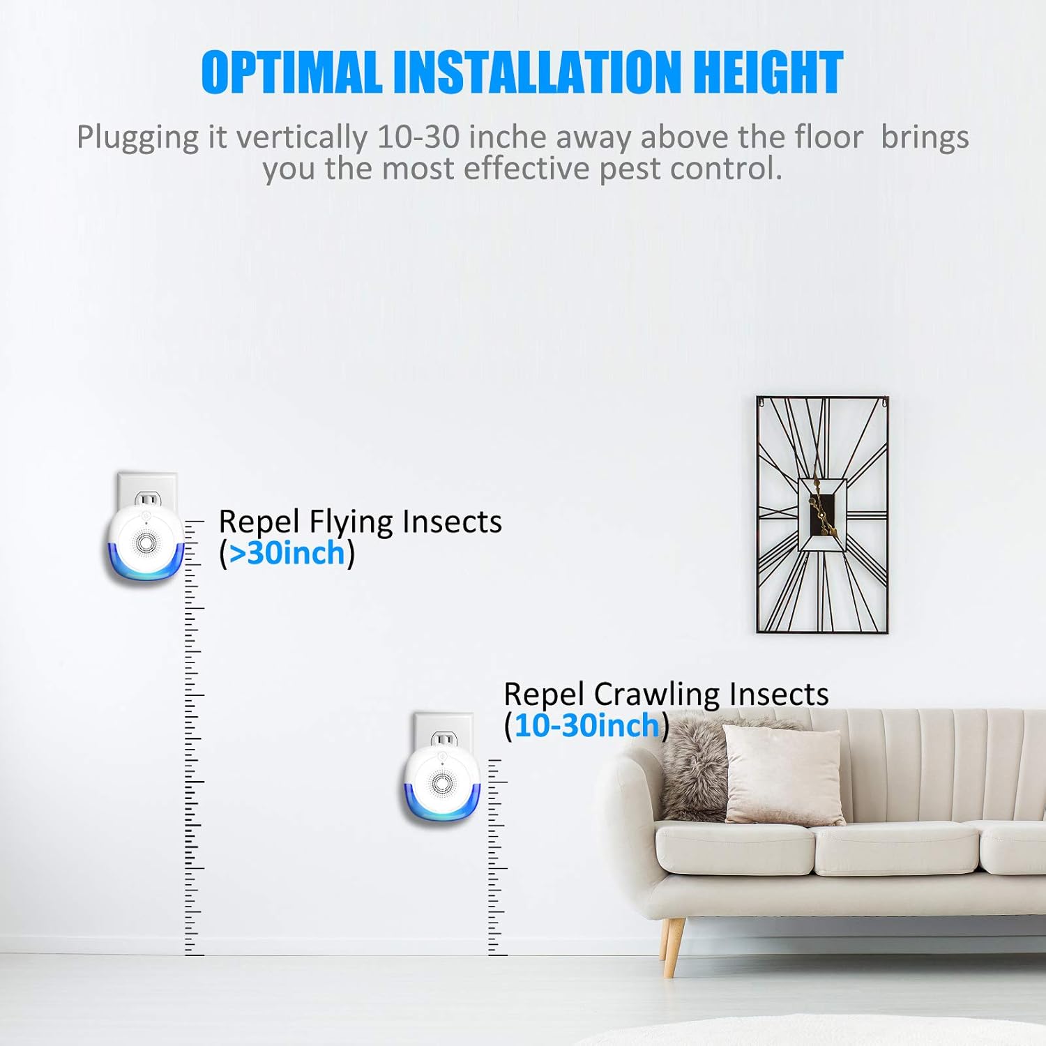 Ultrasonic Pest Repeller, 6 Packs, Electronic Indoor Pest Repellent for Home, Office, Kitchen, Warehouse, Hotel : Garden & Outdoor