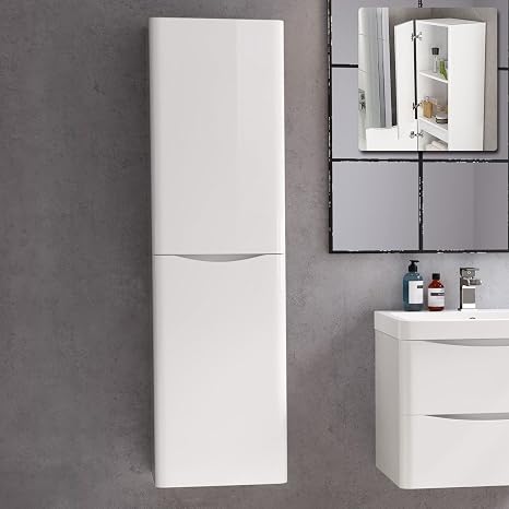 White Modern Bathroom Cabinets
