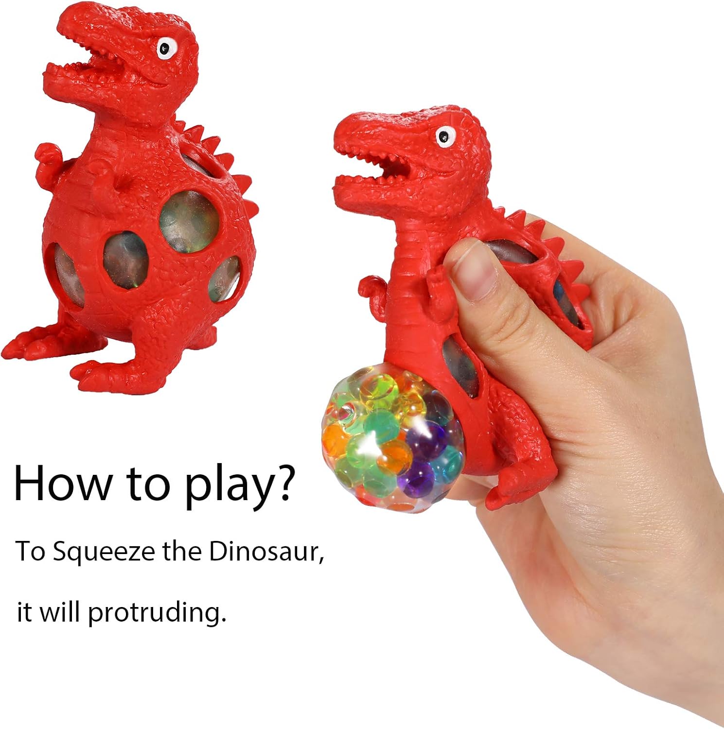 MGparty 48Pcs Party Favors Toys Assortment Fidget Toys Set Sensory Toys Relieves Stress Squeeze Dinosaur for Kids Birthday Party Favors Carnival Prizes Box Goodie Bag Fillers Classroom Rewards Pinata Filler Toys Treasure Box: Toys & Games